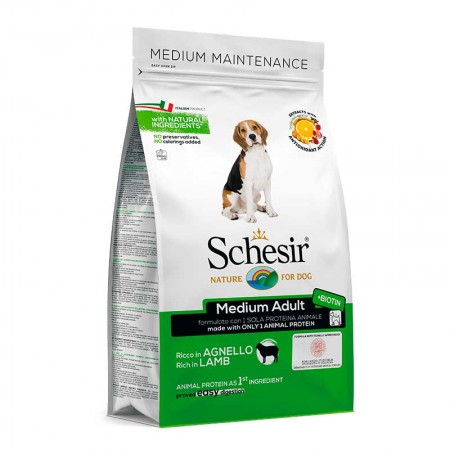 Schesir Dog Medium Adult Lamb корм для собак средних пород с ягненком 3 кг (54459)